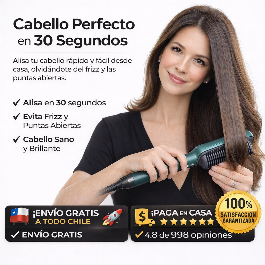 Cepillo Alisador Profesional 3 en 1 - Di adiós al frizz