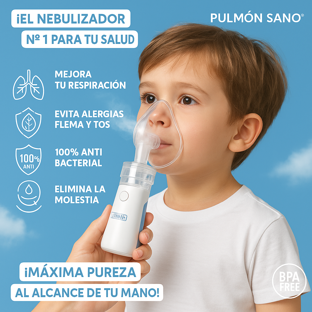 Nebulizador Portátil - Solución Efectiva para el Asma, Bronquitis y Alergias Respiratorias