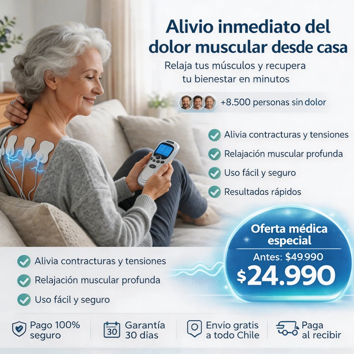 Electroestimulador TENS – Alivio Rápido del Dolor Muscular