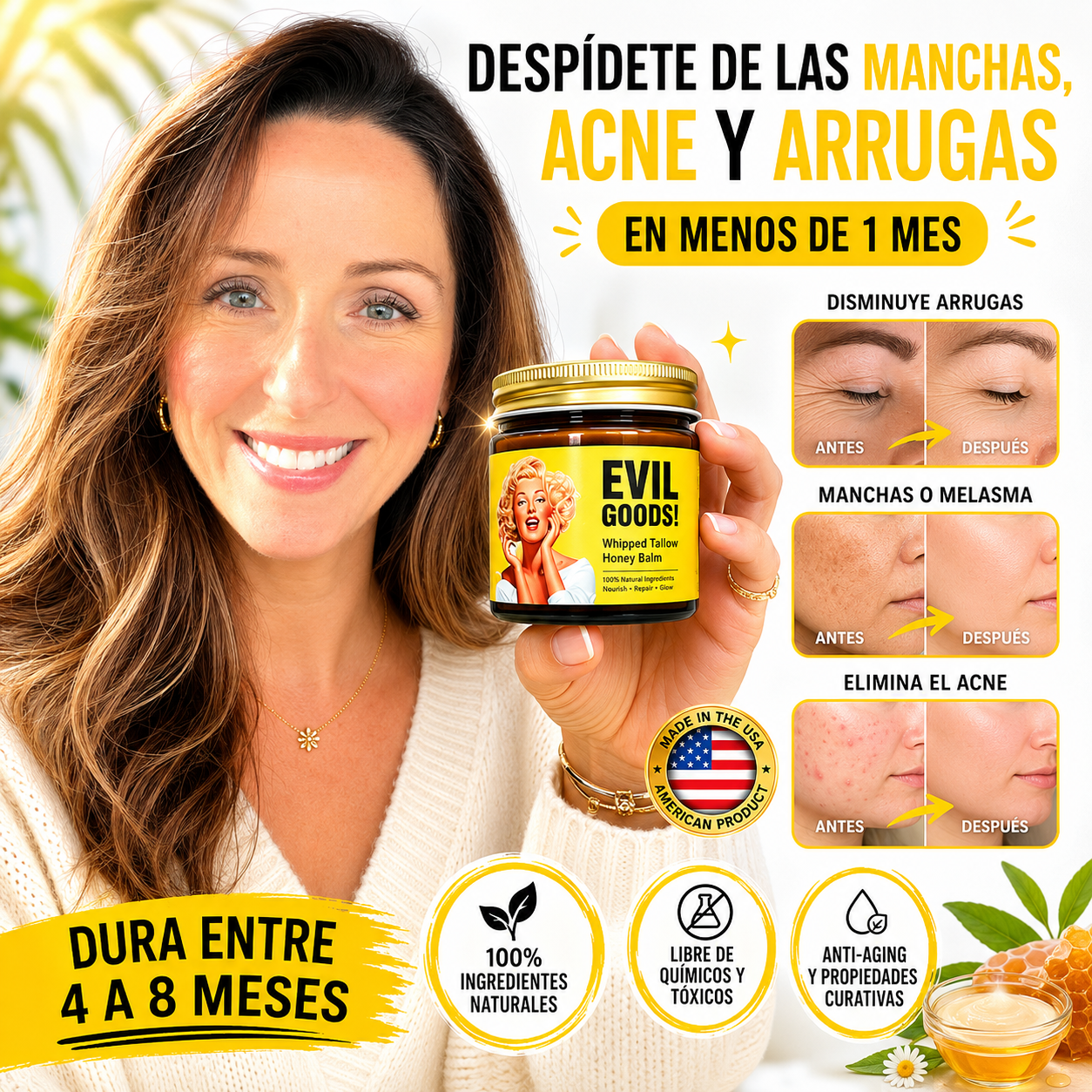 EVIL GOODS® (Bálsamo facial de sebo de res y miel) Precio habitual